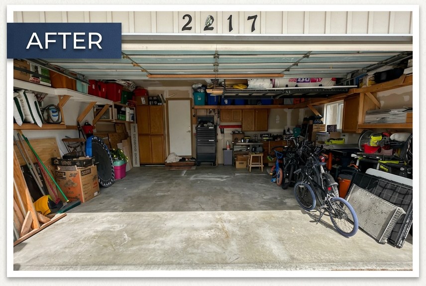 Garage after transformation in Shelley, Idaho