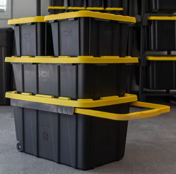 FZ 27 Gal Rolling Tote — Wheels & Handle in use